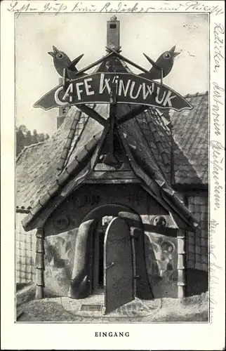 Ak Bad Harzburg in Niedersachsen, Café Winuwuk, Haupteingang