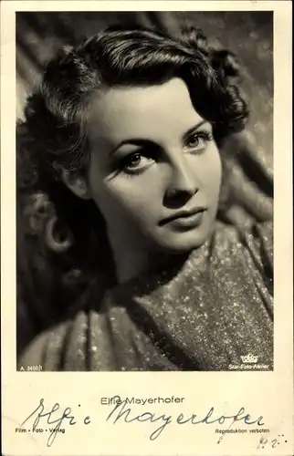 Ak Schauspielerin Elfie Mayerhofer, Portrait, Autogramm