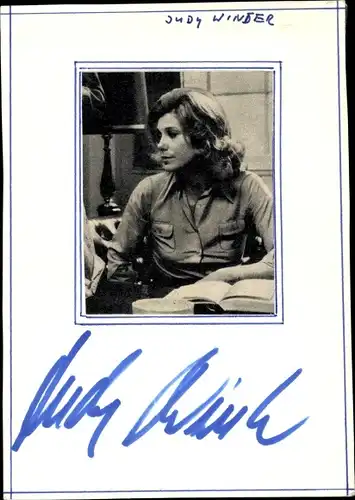 Ak Schauspielerin Judy Winter, Portrait, Autogramm