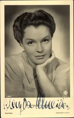 Ak Schauspielerin Magda Schneider, Portrait, Autogramm