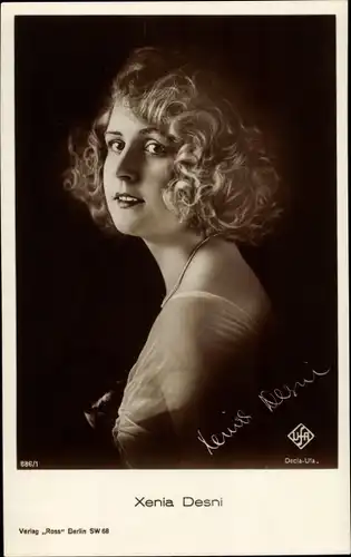 Ak Schauspielerin Xenia Desni, Portrait, Ufa Film, Ross Verlag 886 1
