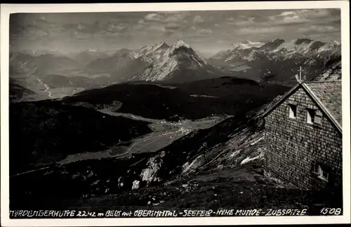 Ak Reith bei Seefeld Tirol, Nördlinger Hütte, Zuspitze, Hohe Munde