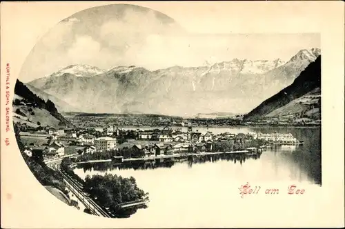 Ak Zell am See in Salzburg, Totalansicht