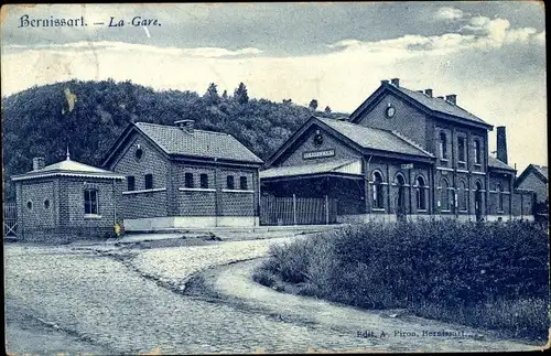 Ak Bernissart Wallonien Hennegau, Bahnhof