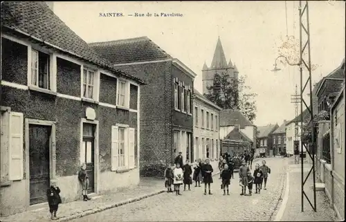 Ak Saintes Wallonisch-Brabant, Rue de la Pavelotte