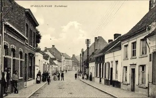 Ak Sint Gillis Waas Ostflandern, Kerkstraat