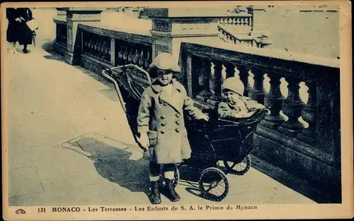 Ak Monaco, Die Kinder Seiner Heiligkeit, des Fürsten von Monaco