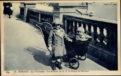 Ak Monaco, Die Kinder Seiner Heiligkeit, des Fürsten von Monaco