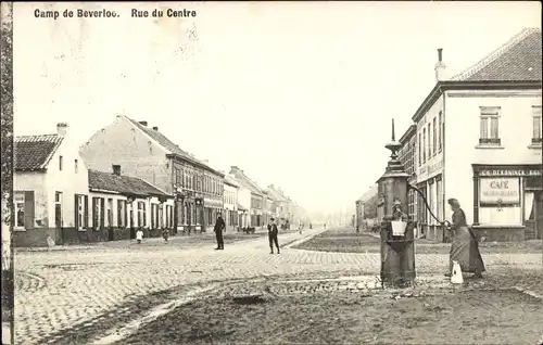 Ak Beverloo Beverlo Beringen Flandern Limburg, Rue du Centre