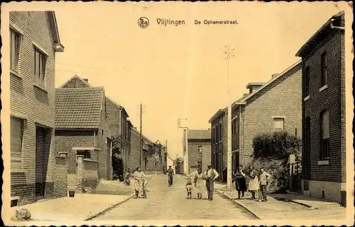 Ak Vlijtingen Riemst Flandern Limburg, De Ophemerstraat