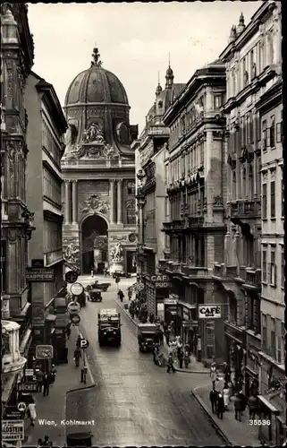 Ak Wien, Kohlmarkt, Cafe, Geschäfte