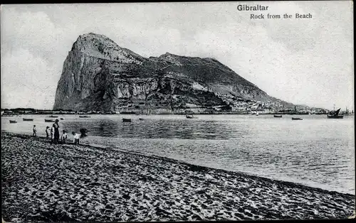 Ak Gibraltar, Felsen vom Strand