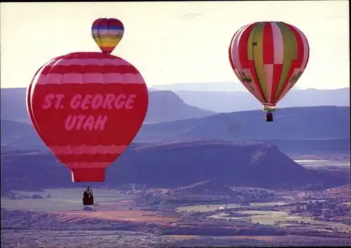 Ak St. George Utah USA, Heißluftballonfahrten beim jährlichen Frühlingsfest