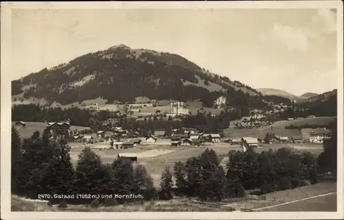 Ak Gstaad Saanen Kanton Bern, Totalansicht, Hornfluh