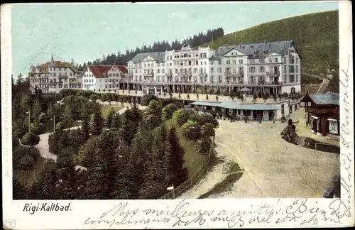 Ak Rigi Kaltbad Kanton Luzern, Ortsansicht, Hotel