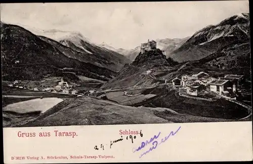 Relief Ak Tarasp Scuol Kanton Graubünden, Schloss