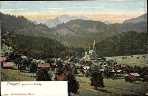 Ak Lungern Kanton Obwalden, Totale gegen den Brünig