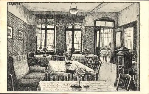 Künstler Ak Knorr, E., Quelle Bielefeld, Waldrestaurant Einschlingen, Inh. Julie Barlen