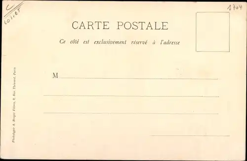 Ak Jargeau Loiret, Statue de Jeanne D'Arc