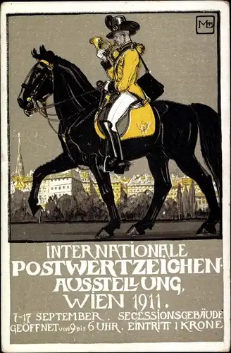 Ganzsachen Künstler Ak Wien, Internationale Postwertzeichen Ausstellung 1911