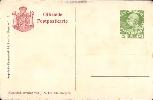 Ak Bregenz am Bodensee Vorarlberg, Vorarlberger Jahrhundertfeier 1900, Mann spielt Trommel, Soldaten