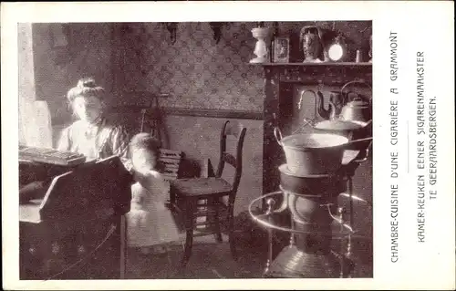 Ak Brüssel Brüssel, Weltausstellung 1910, Heimarbeitsausstellung, Zigarette