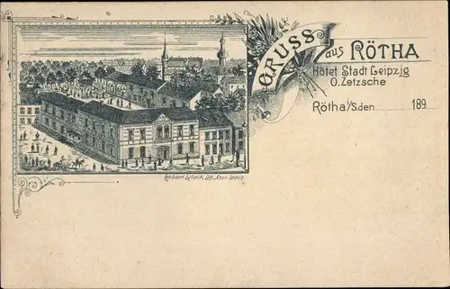 Litho Rötha in Sachsen, Hotel Stadt Leipzig