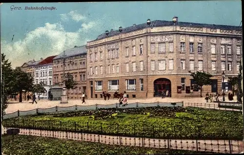 Ak Gera in Thüringen, Bahnhofstraße