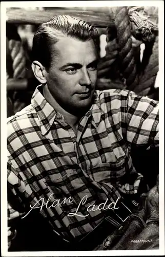 Ak Schauspieler Alan Ladd, Portrait