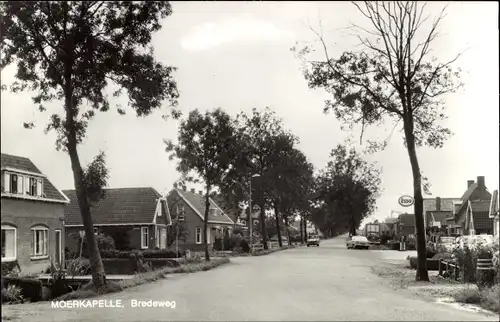 Ak Moerkapelle Südholland, Bredeweg, Esso Tankstelle
