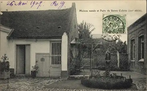 Ak Corbie Somme, Geburtsort, Brunnen von Sainte Colette