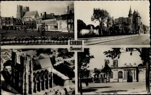 Ak Corbie Somme, Kirche, Schloss, Platz