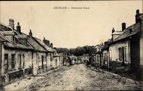 Ak Démuin Somme, Grande Rue