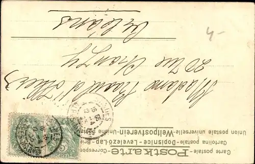 Präge Litho Zwei junge Katzen