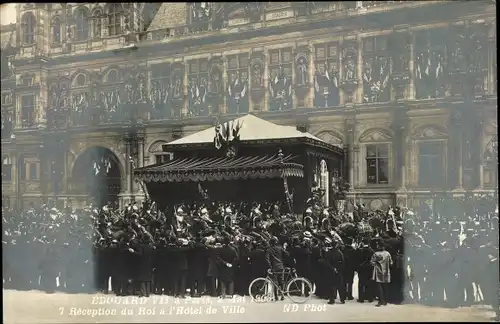 Ak Paris, Edouard VII., 2. Mai 1903, Empfang des Königs im Hotel de Ville