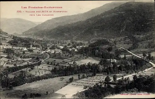 Ak Albies Ariège, Gesamtansicht, Route d'Ax