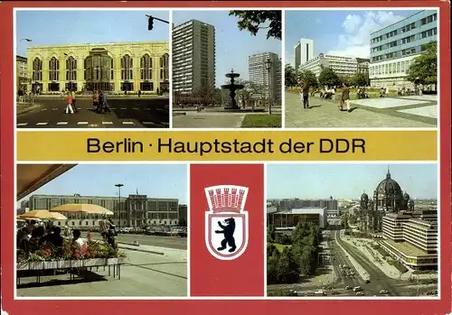 Ak Berlin Mitte, Friedrichstadtpalast, Spittelmarkt, Lindencorso, Interhotel, Palast der Republik