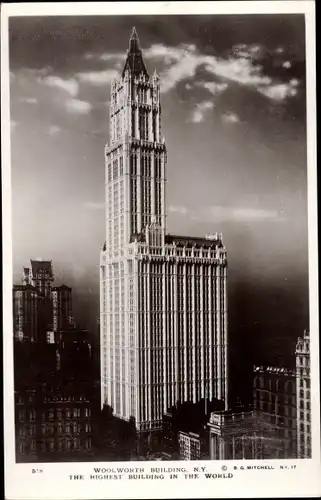 AK New York City USA, Woolworth Building