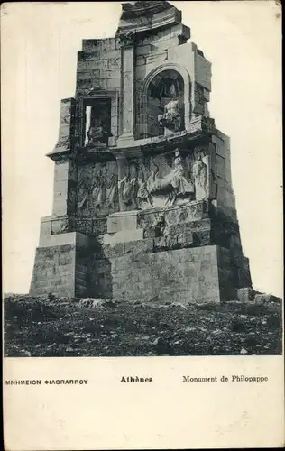 Ak Athen, Griechenland, Philopappus-Denkmal
