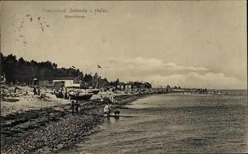 Ak Ostseebad Grömitz in Holstein, Strandleben