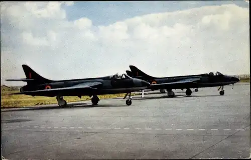 Ak Belgische Kampfflugzeuge, Jagdflugzeug, Abfangjäger Hawker Hunter MK VI