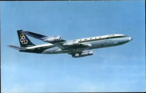 Ak Griechisches Passagierflugzeug, Olympic Airways, Boeing 707 320