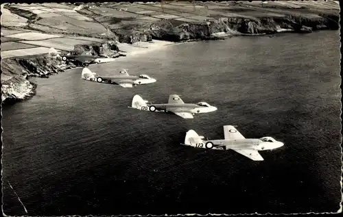 Ak Hawker Sea Hawk, Kampfflugzeuge der Britischen Marine an der Küste