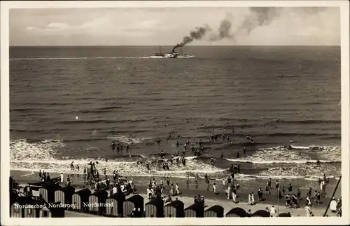 Ak Nordseebad Norderney Ostfriesland, Nordstrand, Dampfer