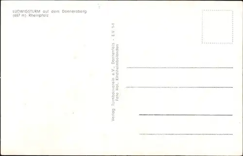 Ak Dannenfels am Donnersberg Pfalz, Ludwigsturm