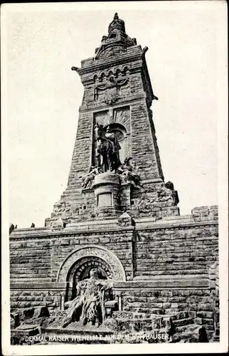 Ak Steinthaleben Kyffhäuserland in Thüringen, Kyffhäuser, Kaiser Wilhelm Denkmal