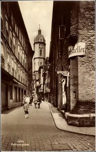 Ak Jena Thüringen, Rathausgasse, Ratskeller