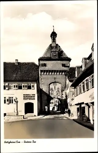 Ak Bietigheim Bissingen an der Enz Württemberg, Unteres Tor