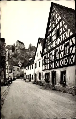 Ak Pottenstein in Oberfranken, Fischergasse, Fachwerk