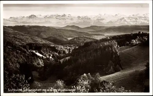 Ak Schweigmatt Raitbach Schopfheim in Baden, Alpenaussicht